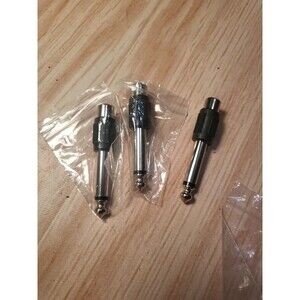 3 Pcs RCA Female Jack To 6.35mm 1/4" Male Mono Plug Audio Adapter